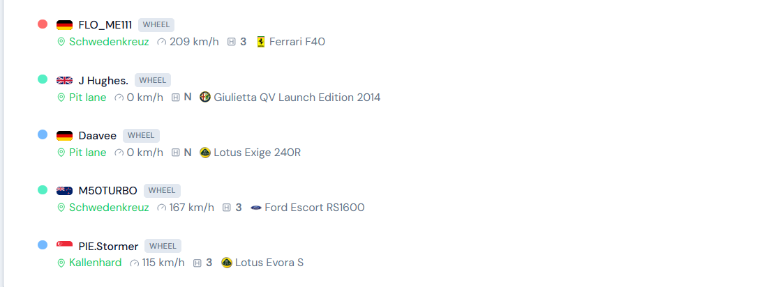 live tracker homepage-serverinfo
